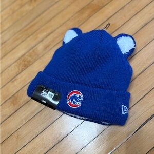 NWT New Era Chicago Cubs Toddler Knit Beanie Cubbie Ears Fuzzy Lined Cozy